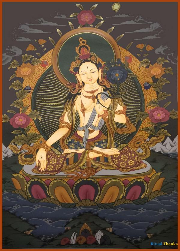White Tara Thangka | Female Bodhisattva | Supreme Wisdom